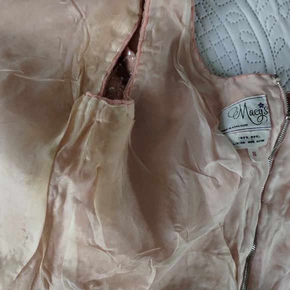 Macy's Pink Rhinestone and Beaded Fringe Tank Top Small - Picture 3 of 7